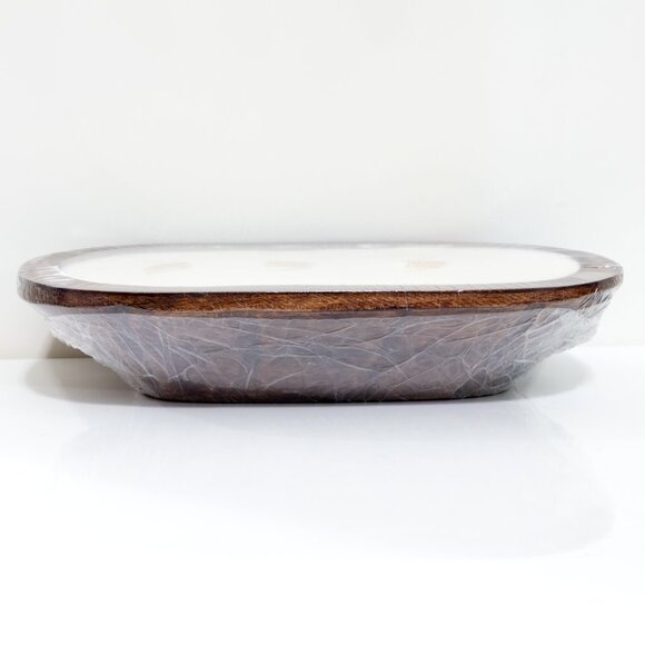 TLC. Candle Co. 3-Wick Dough Bowl Soy Candle Scented Patchouli Vanilla Amber NWT - Picture 6 of 7